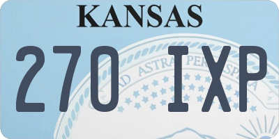 KS license plate 270IXP