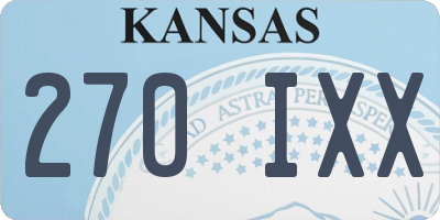 KS license plate 270IXX