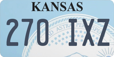 KS license plate 270IXZ