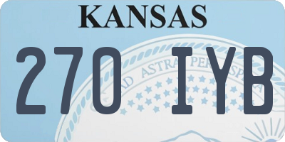 KS license plate 270IYB