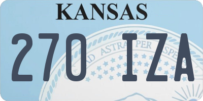 KS license plate 270IZA