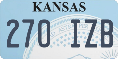 KS license plate 270IZB