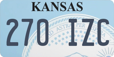 KS license plate 270IZC