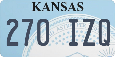 KS license plate 270IZQ