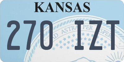 KS license plate 270IZT