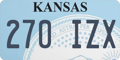 KS license plate 270IZX
