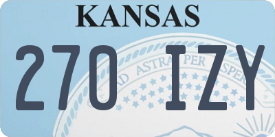 KS license plate 270IZY