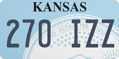 KS license plate 270IZZ