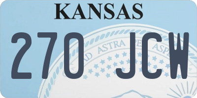 KS license plate 270JCW