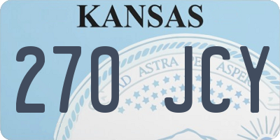 KS license plate 270JCY
