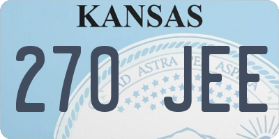 KS license plate 270JEE