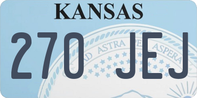 KS license plate 270JEJ