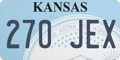 KS license plate 270JEX