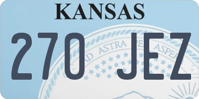 KS license plate 270JEZ