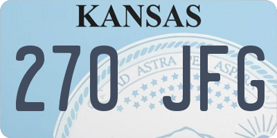 KS license plate 270JFG
