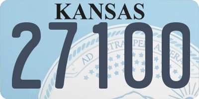 KS license plate 27100
