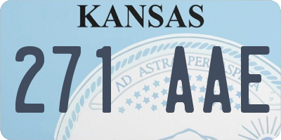 KS license plate 271AAE