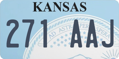KS license plate 271AAJ