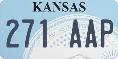 KS license plate 271AAP