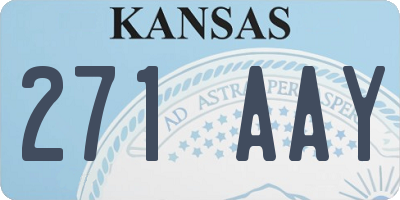 KS license plate 271AAY