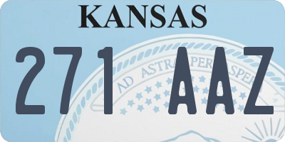 KS license plate 271AAZ