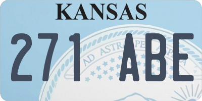 KS license plate 271ABE