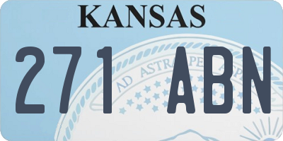 KS license plate 271ABN