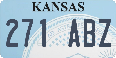 KS license plate 271ABZ