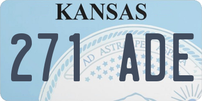 KS license plate 271ADE