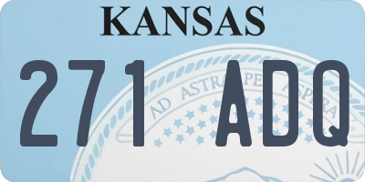 KS license plate 271ADQ