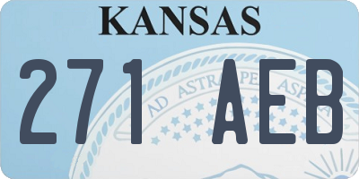 KS license plate 271AEB