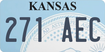 KS license plate 271AEC