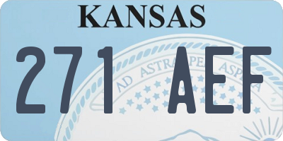 KS license plate 271AEF