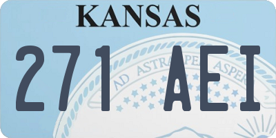 KS license plate 271AEI