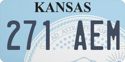 KS license plate 271AEM