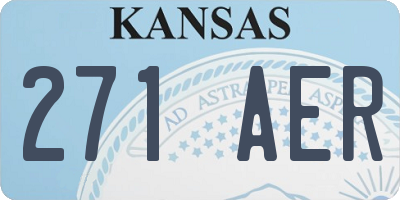 KS license plate 271AER