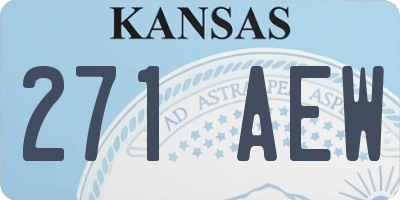 KS license plate 271AEW