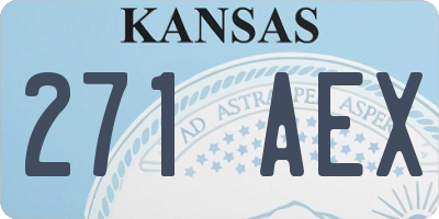 KS license plate 271AEX