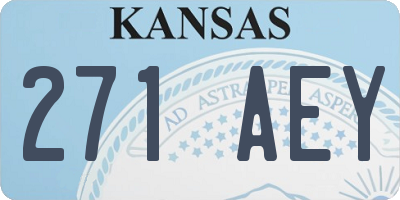 KS license plate 271AEY