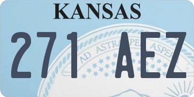 KS license plate 271AEZ