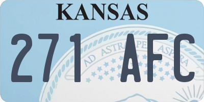 KS license plate 271AFC