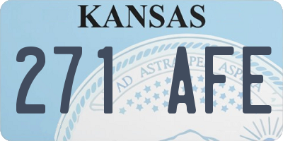 KS license plate 271AFE
