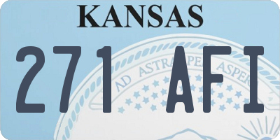 KS license plate 271AFI