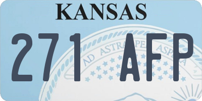 KS license plate 271AFP