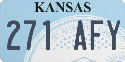 KS license plate 271AFY