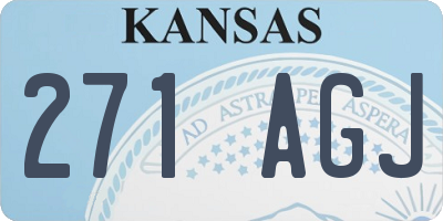 KS license plate 271AGJ