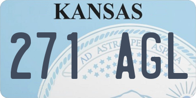 KS license plate 271AGL