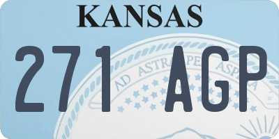 KS license plate 271AGP
