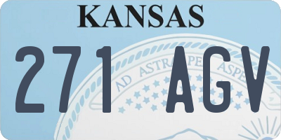 KS license plate 271AGV