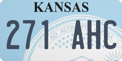 KS license plate 271AHC